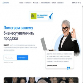 Скриншот главной страницы сайта bigdata.com.ru