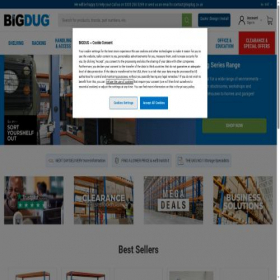 Скриншот главной страницы сайта bigdug.co.uk