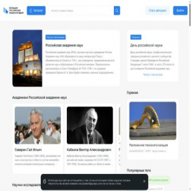 Скриншот главной страницы сайта bigenc.ru