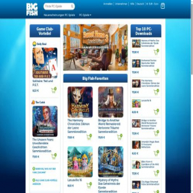Скриншот главной страницы сайта bigfishgames.de