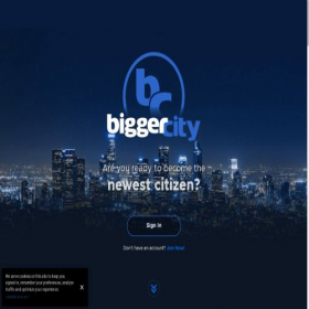 Скриншот главной страницы сайта biggercity.com