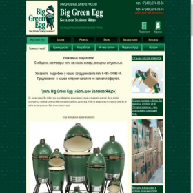 Скриншот главной страницы сайта biggreenegg-russia.ru