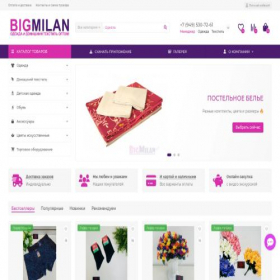 Скриншот главной страницы сайта bigmilan.ru