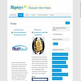 Скриншот главной страницы сайта bigotzyv.ru