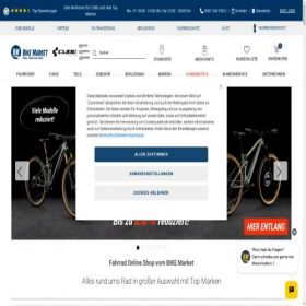 Скриншот главной страницы сайта bikemarket24.de
