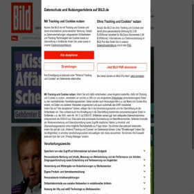 Скриншот главной страницы сайта bild.de