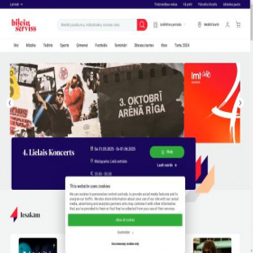 Скриншот главной страницы сайта bilesuserviss.lv