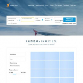 Скриншот главной страницы сайта biletnasamolet.su