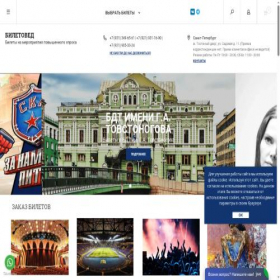 Скриншот главной страницы сайта biletoved.com