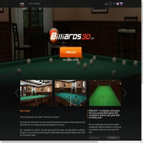 Скриншот главной страницы сайта billiards3d.net