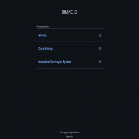 Скриншот главной страницы сайта bimine.io