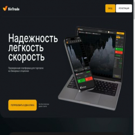 Скриншот главной страницы сайта bin-trade.ru