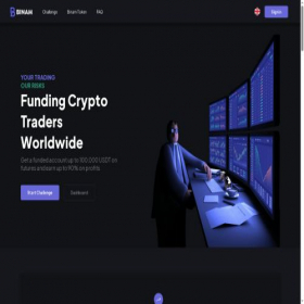 Скриншот главной страницы сайта binam.io