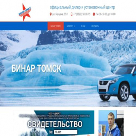 Скриншот главной страницы сайта binar-tomsk.ru