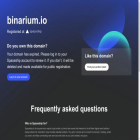 Скриншот главной страницы сайта binarium.io