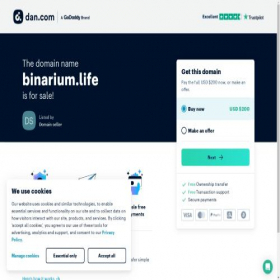 Скриншот главной страницы сайта binarium.life