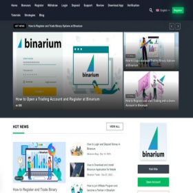 Скриншот главной страницы сайта binarium.vip