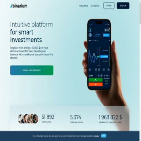 Скриншот главной страницы сайта binarium24.click