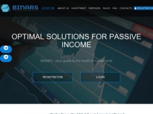 Скриншот главной страницы сайта binars.biz