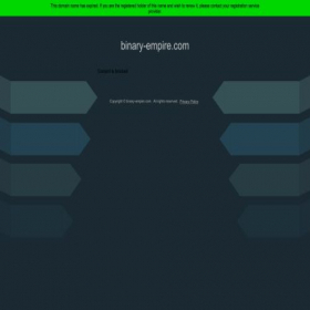 Скриншот главной страницы сайта binary-empire.com
