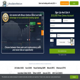 Скриншот главной страницы сайта binaryoptionsrobot.com