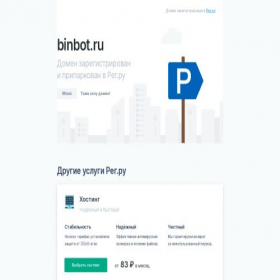 Скриншот главной страницы сайта binbot.ru