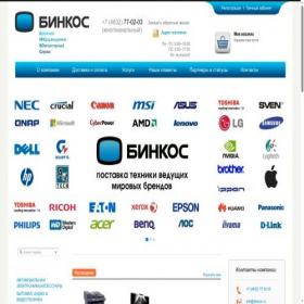 Скриншот главной страницы сайта bincos.ru