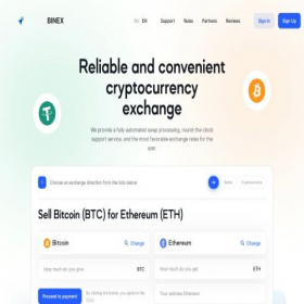 Скриншот главной страницы сайта binex.cc