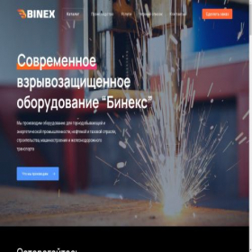 Скриншот главной страницы сайта binex.su