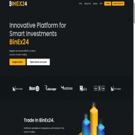Скриншот главной страницы сайта binex24.com