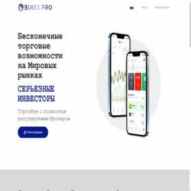 Скриншот главной страницы сайта binexpro.cc