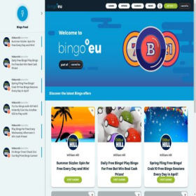 Скриншот главной страницы сайта bingo.eu