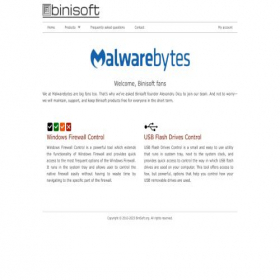 Скриншот главной страницы сайта binisoft.org