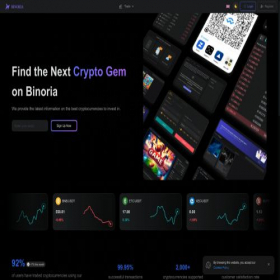 Скриншот главной страницы сайта binoria.net