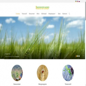 Скриншот главной страницы сайта bioinvest.com.ua
