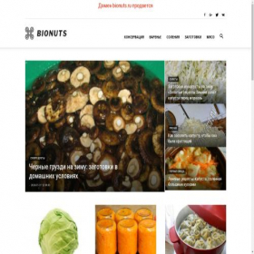 Скриншот главной страницы сайта bionuts.ru