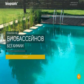 Скриншот главной страницы сайта biopools.ua