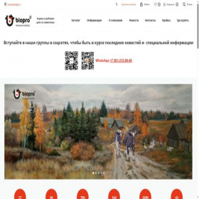 Скриншот главной страницы сайта biopro.ru