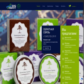 Скриншот главной страницы сайта bioquant-garyaev.com