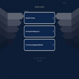 Скриншот главной страницы сайта bioritm.online
