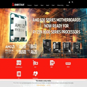 Скриншот главной страницы сайта biostar.com.tw