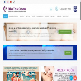 Скриншот главной страницы сайта biotexcom.es