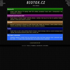 Скриншот главной страницы сайта biotox.cz