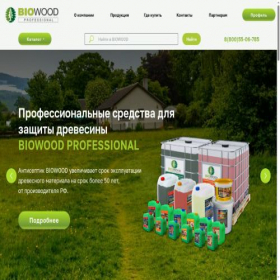 Скриншот главной страницы сайта biowood.pro