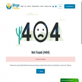 Скриншот главной страницы сайта birgefinance.ru