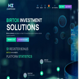 Скриншот главной страницы сайта birtox.biz