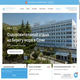 Скриншот главной страницы сайта biruza.net
