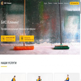 Скриншот главной страницы сайта bis-cleaning.ru