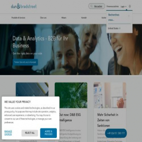 Скриншот главной страницы сайта bisnode.de