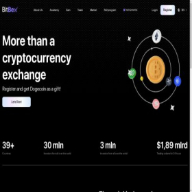 Скриншот главной страницы сайта bit-bex.com